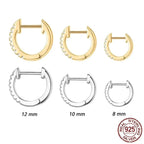 14K Gold Plated 925 Sterling Silver Cubic Zirconia Cuff Earrings Trendy and Chic