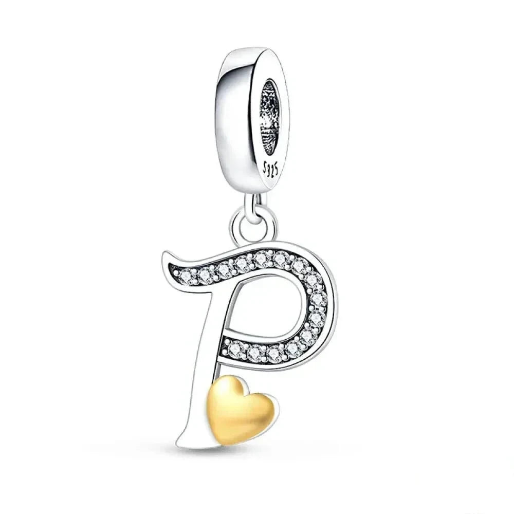 Spell It Out with Style: Alphabet Charms for Bracelets (925 Silver) - P
