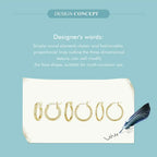 14K White Gold Plated 925 Sterling Silver Hoop Earrings Stylish And Hypoallergenic Jewelry For Women