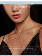 Interlocking Circles: Sterling Silver Double Ring Chain Necklace Necklaces