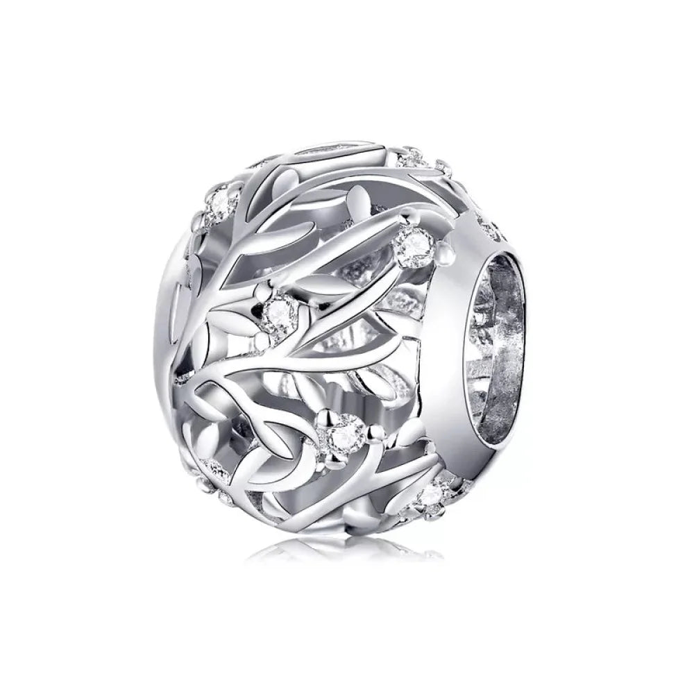 925 Sterling Silver Clear 5A Crystal Collection Family Heart Cross Charm Beads for Bracelet & Necklace Pendant - Charms