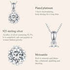 Stellar Shine 1ct Moissanite Sterling Silver Pendant Necklace Necklaces