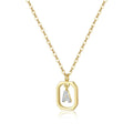 Personalized Initial Sterling Silver Pendant Necklace Gold A Necklaces