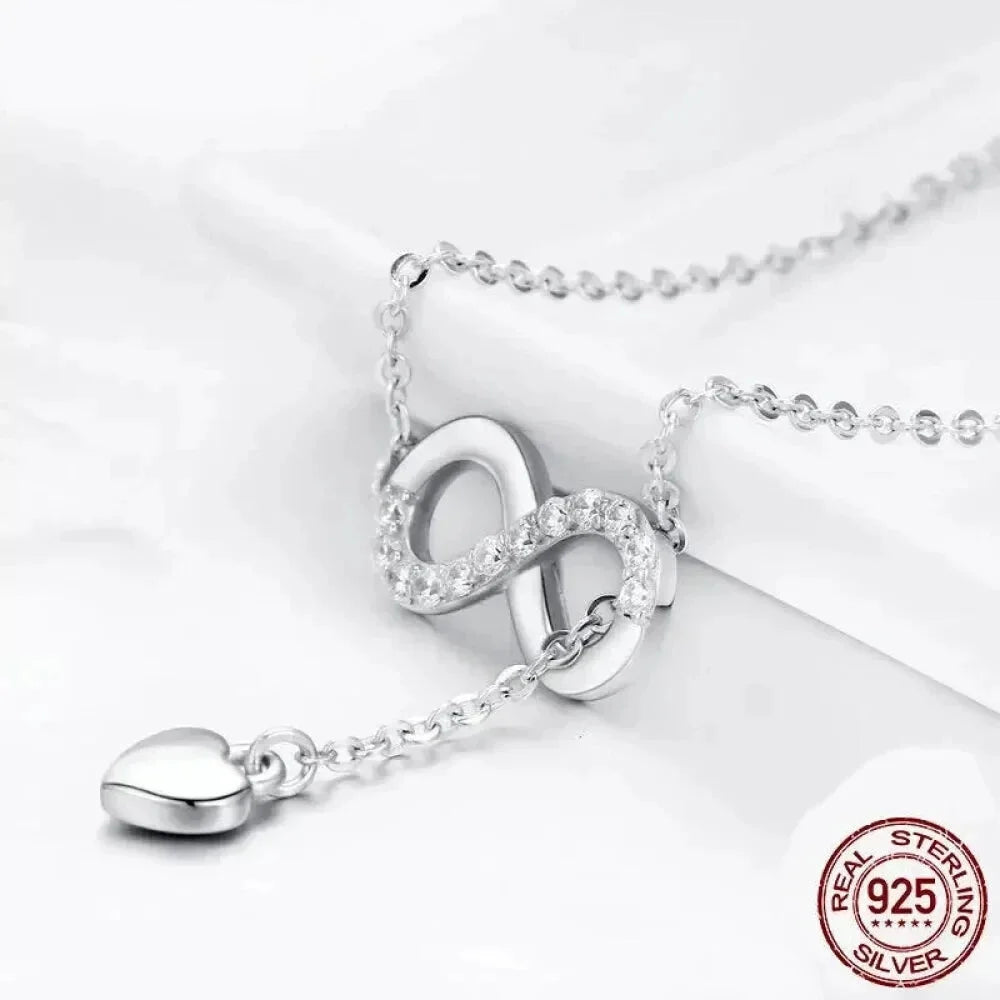 Forever Love: Delicate Infinity Necklace in Sterling Silver - Necklaces