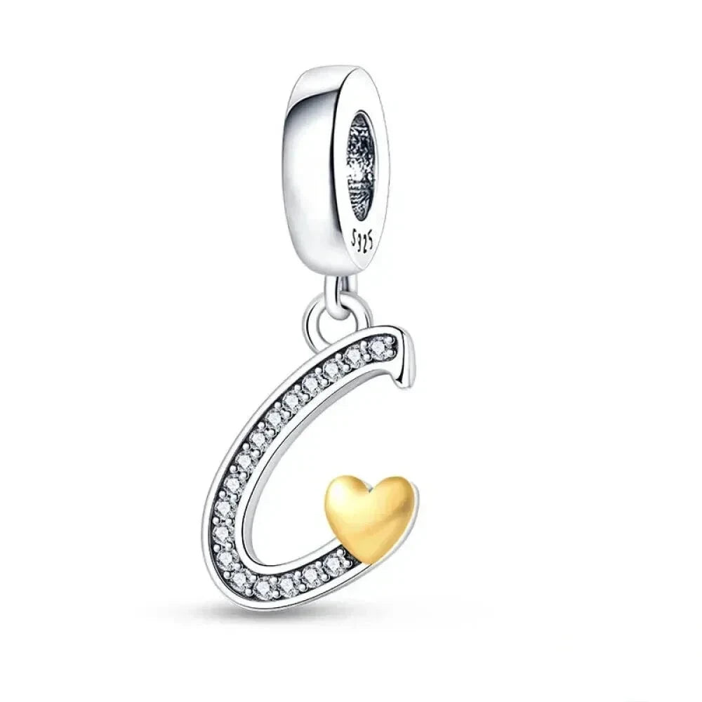 Spell It Out with Style: Alphabet Charms for Bracelets (925 Silver) - C
