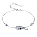 Protective Sterling Silver Lobster Clasp Blue Evil Eye Charm Bracelet Bracelets