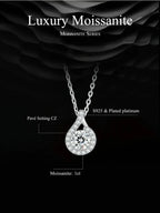 Dazzling 1ct Moissanite Sterling Silver Pendant Necklace Necklaces