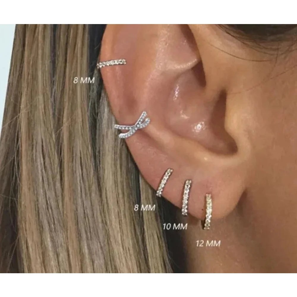 Stunning 925 Sterling Silver Small Hoop Earrings - Chic and Timeless