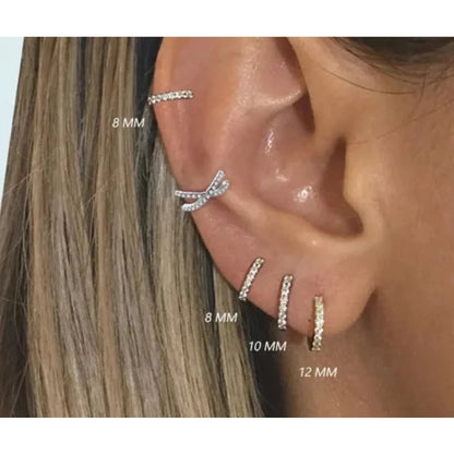 Stunning 925 Sterling Silver Small Hoop Earrings - Chic and Timeless