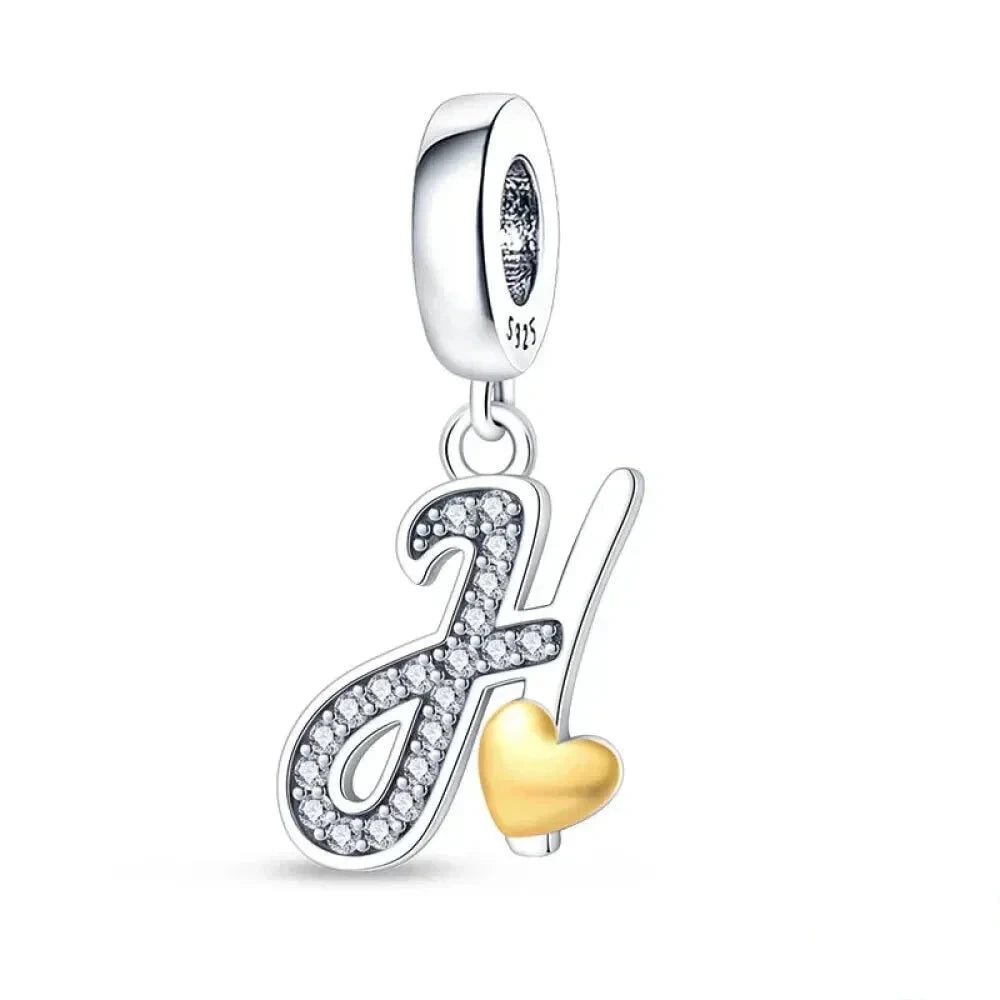 Spell It Out with Style: Alphabet Charms for Bracelets (925 Silver) - H