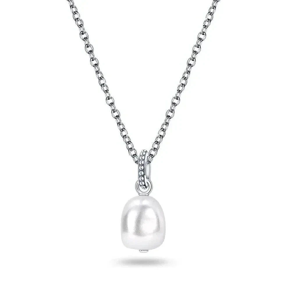 Radiate Timeless Elegance: Round CZ Pendant Necklace (925 Sterling Silver) - Cmn014 - Necklaces