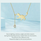 Breathtaking 925 Sterling Silver Cat Necklace | Elegant Pendant Collarbone Jewelry Scn232 In 3 Colors Necklaces