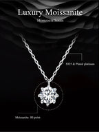 Dazzling 0.8ct Moissanite Sterling Silver Pendant Necklace Necklaces