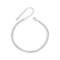 Delicate Elegance: Triple Layered White Gold Plated Bracelet in 925 Sterling Silver Bracelets
