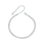 Delicate Elegance: Triple Layered White Gold Plated Bracelet in 925 Sterling Silver Bracelets