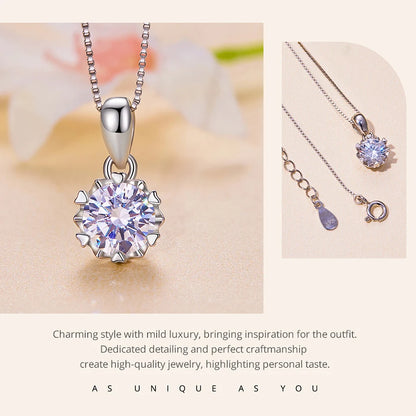 Stellar Shine 1ct Moissanite Sterling Silver Pendant Necklace - Necklaces