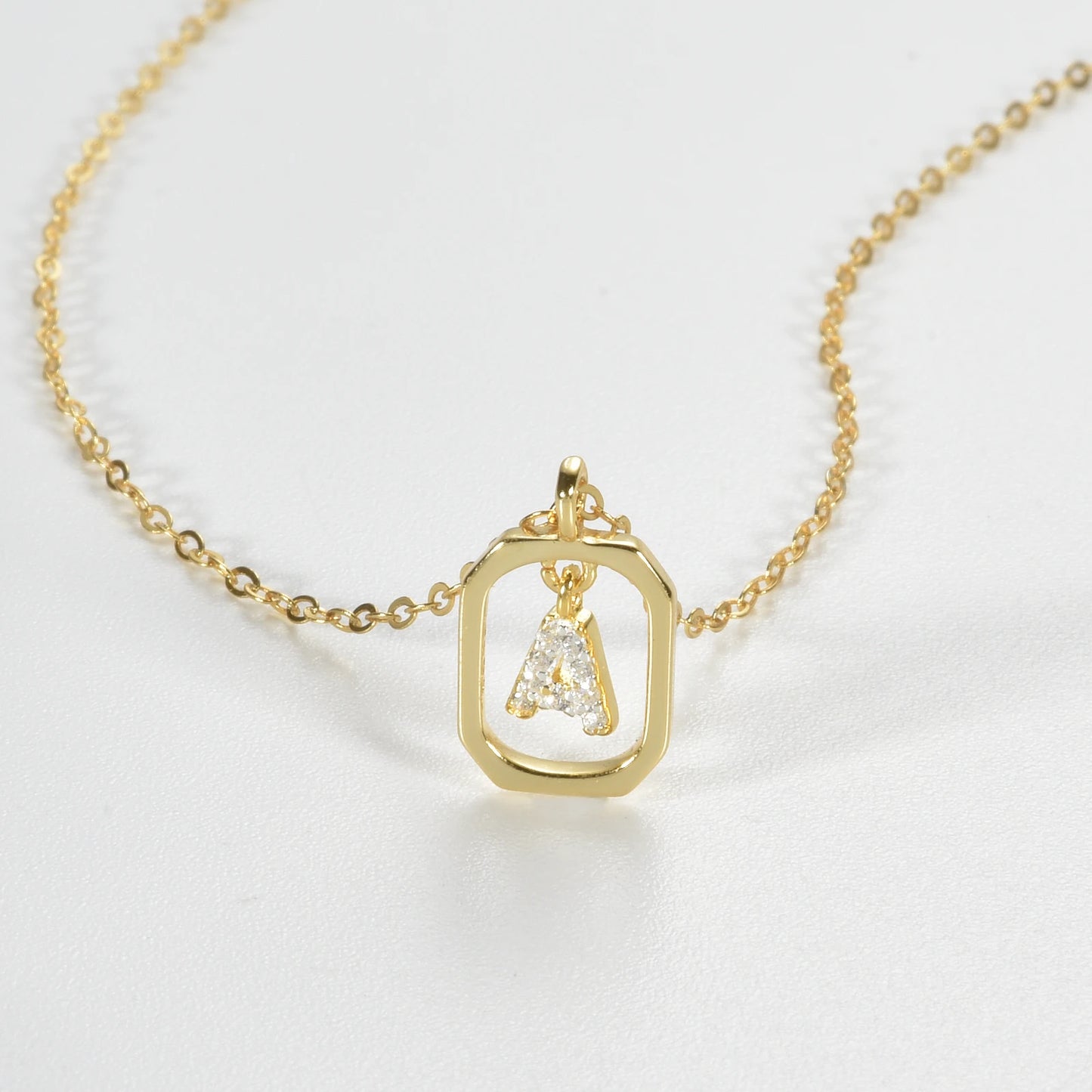 Personalized Initial Sterling Silver Pendant Necklace - Necklaces