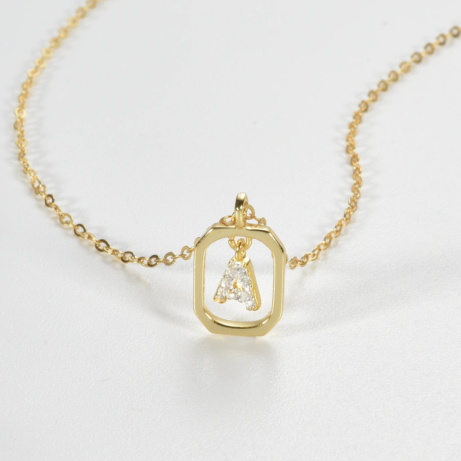 Personalized Initial Sterling Silver Pendant Necklace - Necklaces