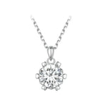 Stunning 1 Carat Moissanite Pendant Necklace | 925 Sterling Silver | Wedding & Bridal Fine Jewelry / Ct Necklaces