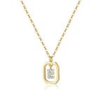 Personalized Initial Sterling Silver Pendant Necklace Gold E Necklaces