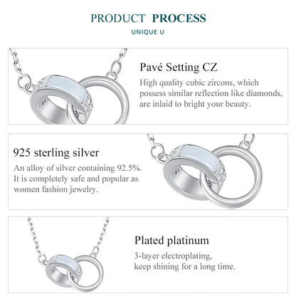 Connected Hearts: Sterling Silver Star/Heart/Cat Pendant Necklace - Necklaces