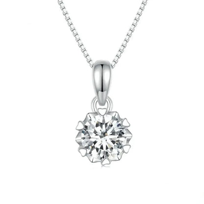 Stellar Shine 1ct Moissanite Sterling Silver Pendant Necklace - Necklaces