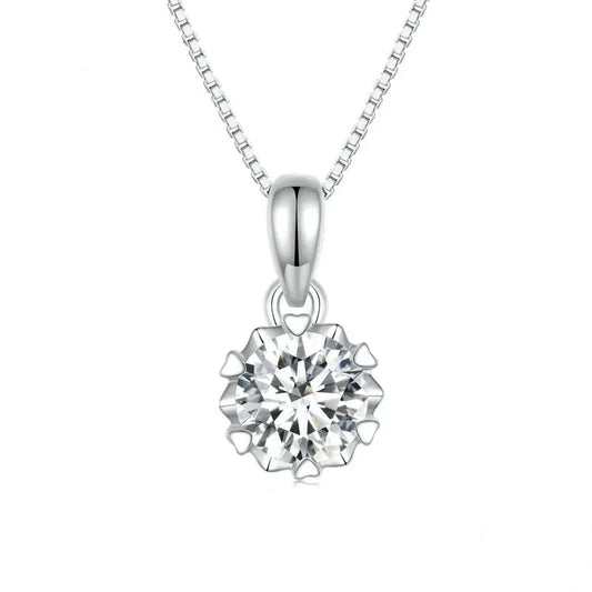 Stellar Shine 1ct Moissanite Sterling Silver Pendant Necklace - Necklaces
