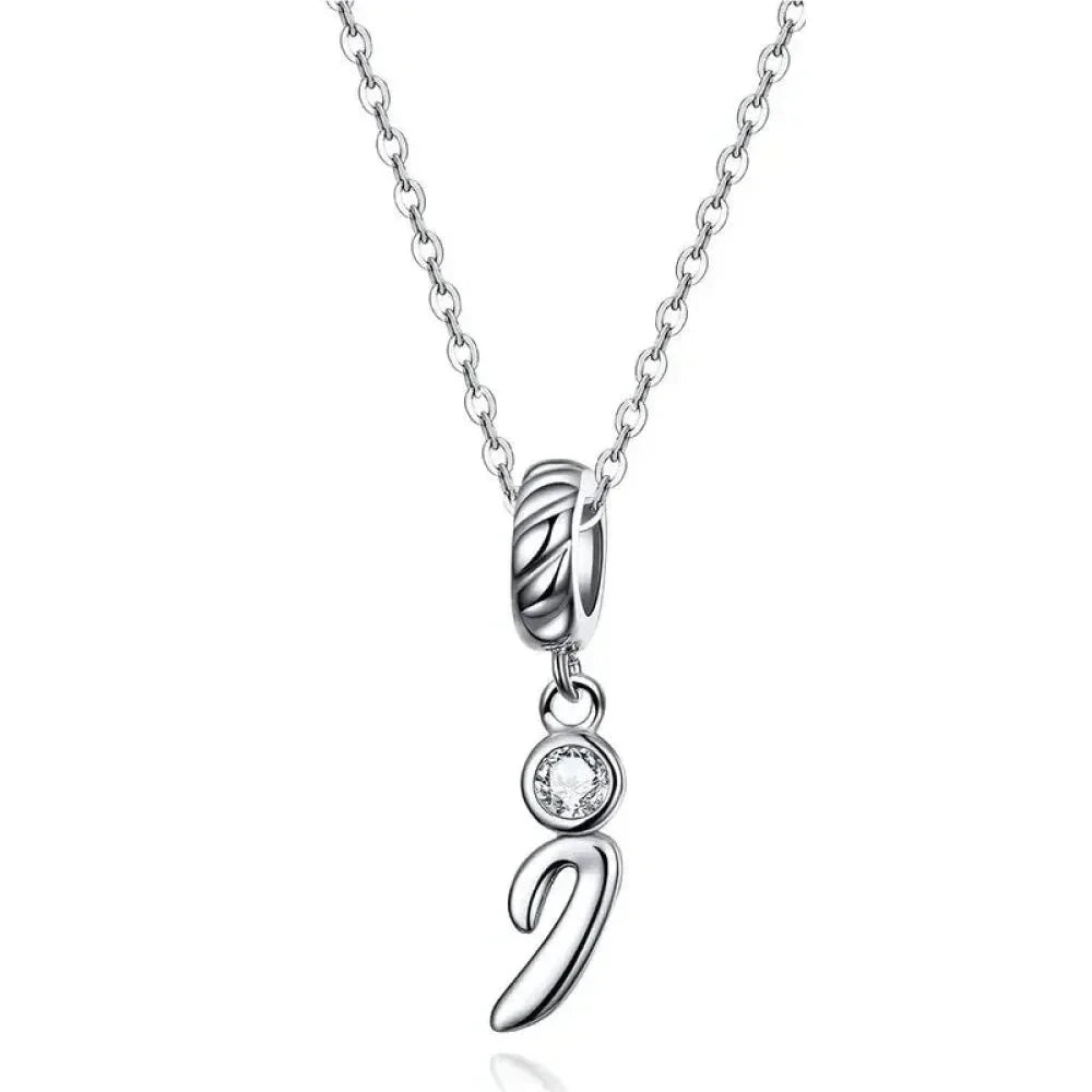 Chic and Timeless 925 Sterling Silver Initial Pendant Necklace | Platinum Plated Vintage Letter A to Z | Women’s Fine