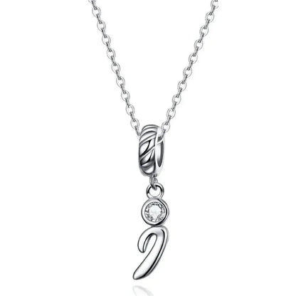 Chic and Timeless 925 Sterling Silver Initial Pendant Necklace | Platinum Plated Vintage Letter A to Z | Women’s Fine
