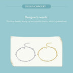 Double Layered Round Beads 925 Sterling Silver Chain Bracelet With 14K Gold Plating Bracelets