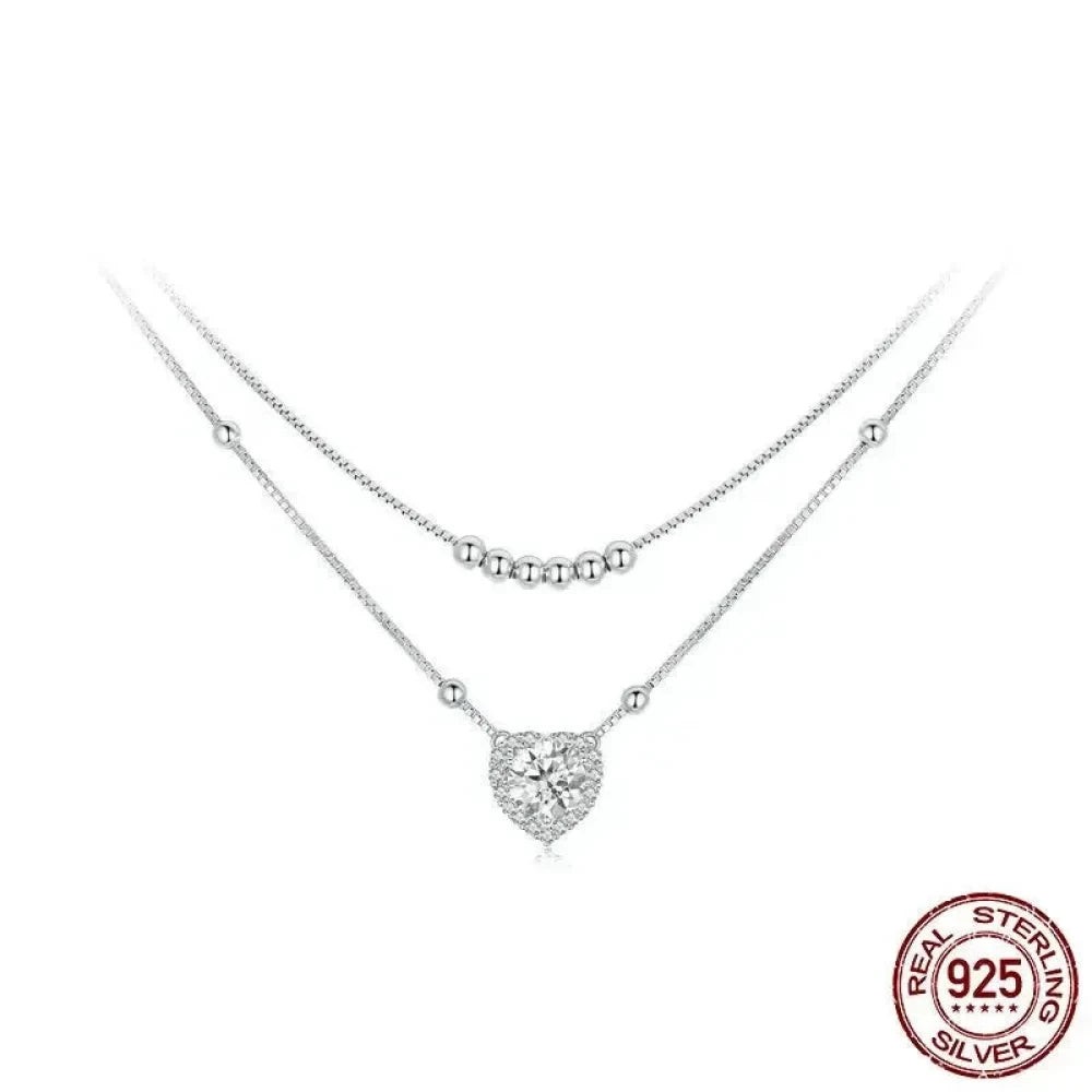 Capture Her Heart with Dazzling Brilliance: 1CT Moissanite Necklace - Necklaces