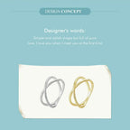 Breathtaking 14K Gold Plated X Ring Elegant Minimalist 925 Sterling Silver Cross For Women Promise Jewelry Scr543 Rings