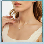 Gold Plated Heart Pendant Necklace For Women 925 Sterling Silver Couple Jewelry Necklaces