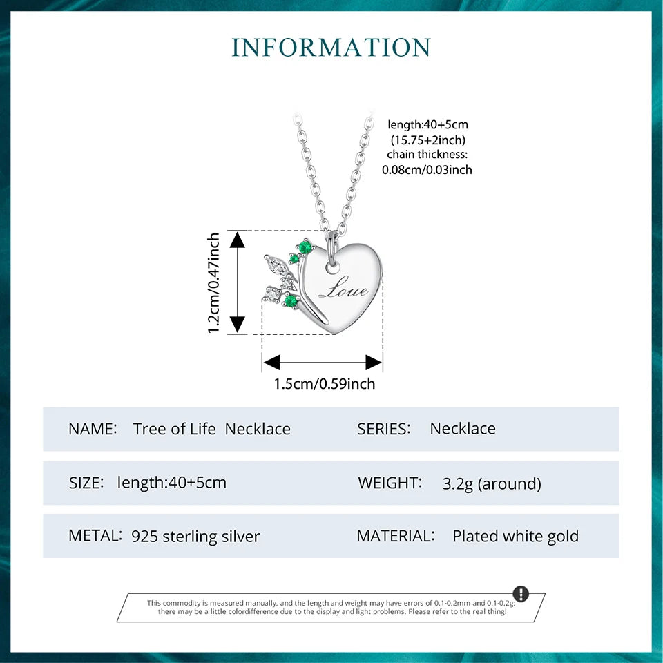 925 Sterling Silver Tree of Life Necklace for Women - Elegant & Meaningful - Pendant Necklaces