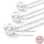 Gorgeous Shiny Choker 925 Sterling Silver Geometric Cut Zircon Pendant Necklace Necklaces
