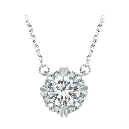Dazzling Diamond Alternative: 1ct Moissanite Sterling Silver Pendant Necklace - Necklaces