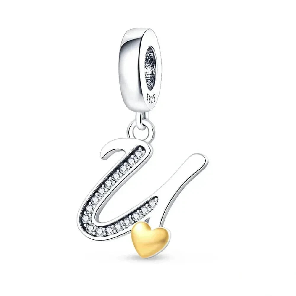 Spell It Out with Style: Alphabet Charms for Bracelets (925 Silver) - U