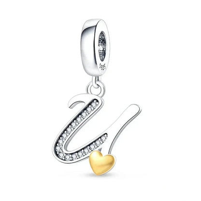 Spell It Out with Style: Alphabet Charms for Bracelets (925 Silver) - U