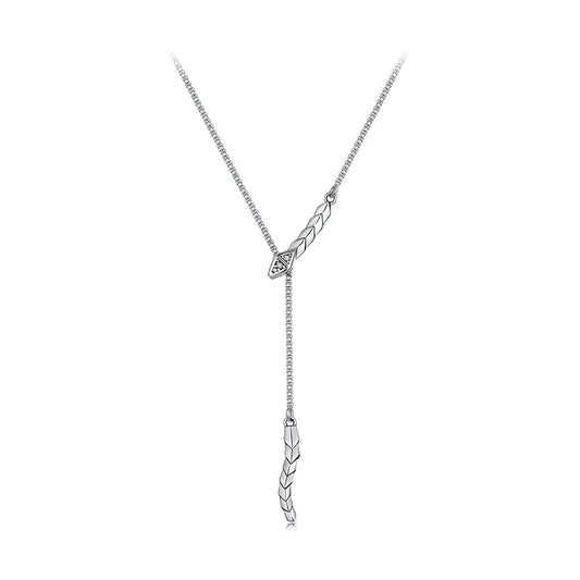 925 Sterling Silver Snake Pendant Necklace - Gothic-Inspired jewellery for Women - Necklaces