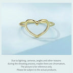 Exquisite 925 Sterling Silver Heart Rings For Women Romantic Statement Jewelry