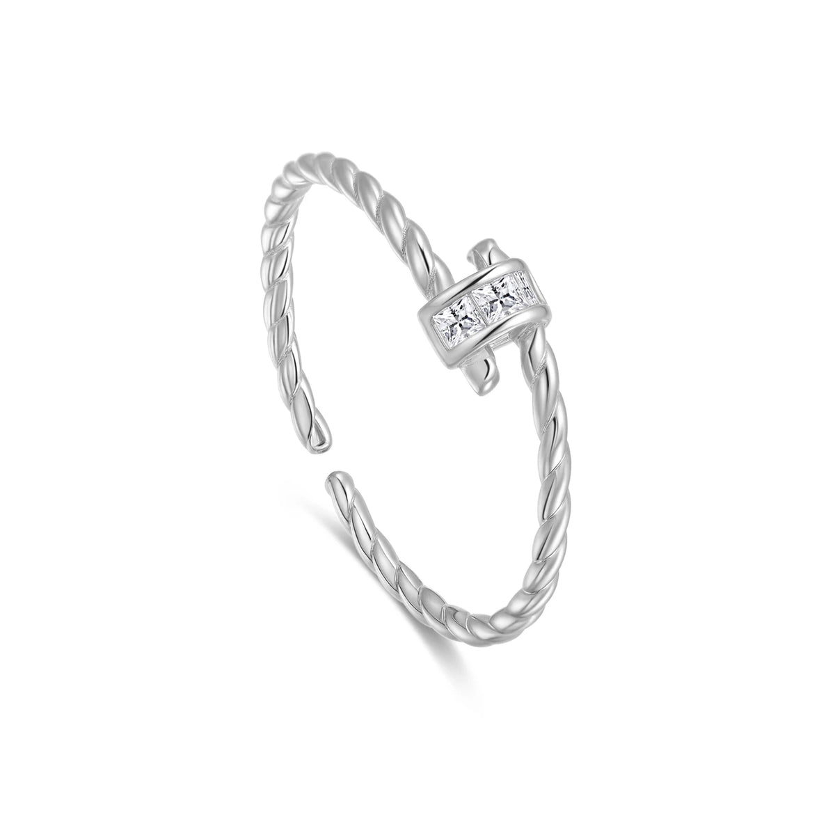 Elegant 925 Sterling Silver Twist Ring | Itz Luxury