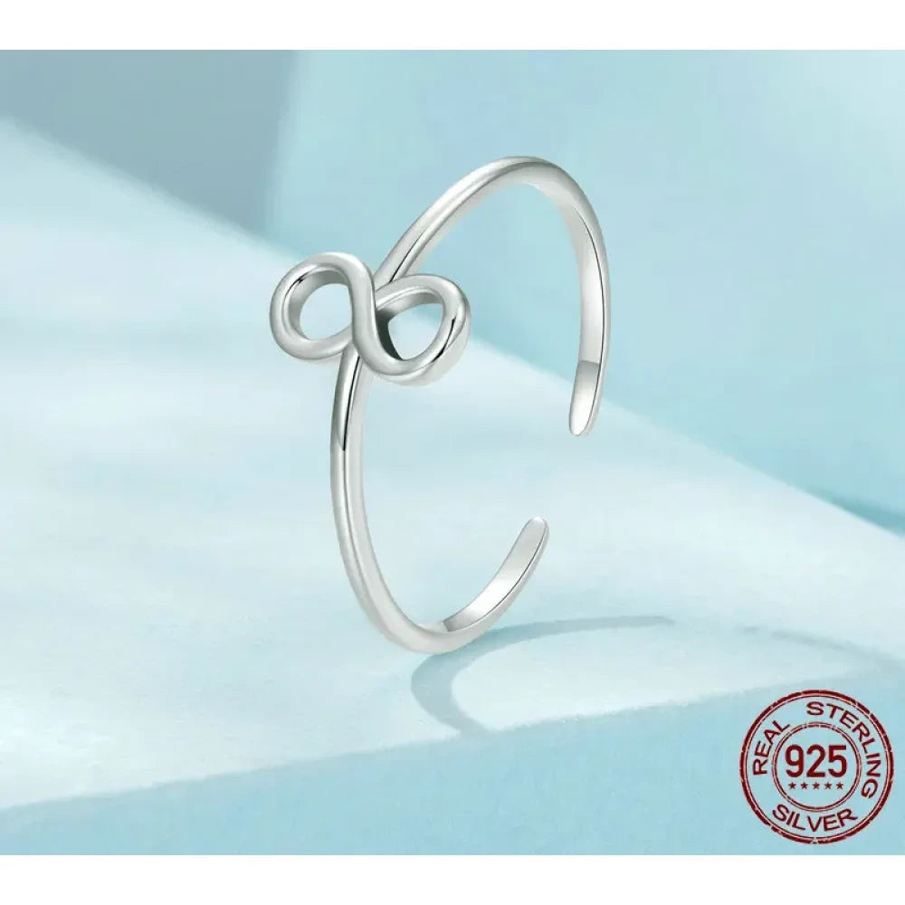 Simple Elegance: Sterling Silver Infinity Ring For Women Rings