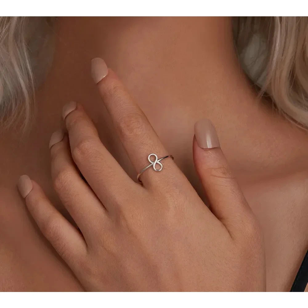Simple Elegance: Sterling Silver Infinity Ring For Women Rings
