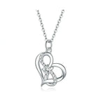 Sterling Silver Forever Love Heart Pendant Necklace With Cubic Zirconia Women’S Necklaces