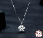 Dazzling 0.8ct Moissanite Sterling Silver Pendant Necklace Necklaces