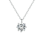 Dazzling 0.8ct Moissanite Sterling Silver Pendant Necklace Necklaces