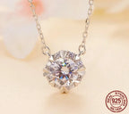 Dazzling Diamond Alternative: 1ct Moissanite Sterling Silver Pendant Necklace Necklaces
