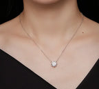 Dazzling Diamond Alternative: 1ct Moissanite Sterling Silver Pendant Necklace Necklaces