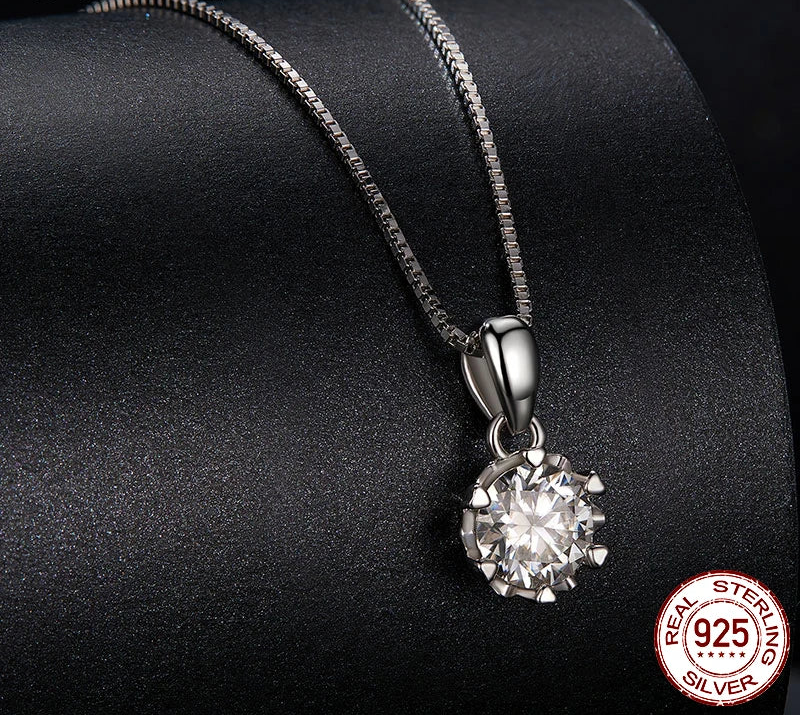 Stellar Shine 1ct Moissanite Sterling Silver Pendant Necklace - Necklaces
