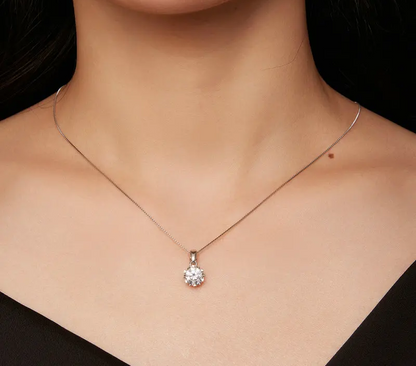 Stellar Shine 1ct Moissanite Sterling Silver Pendant Necklace - Necklaces